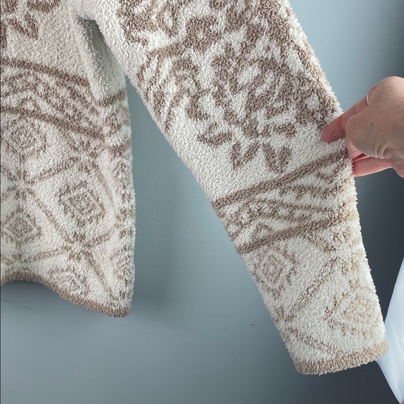 Knox Rose Cream & Taupe Sherpa Half-Zip Pullover Size M - Picture 6 of 10